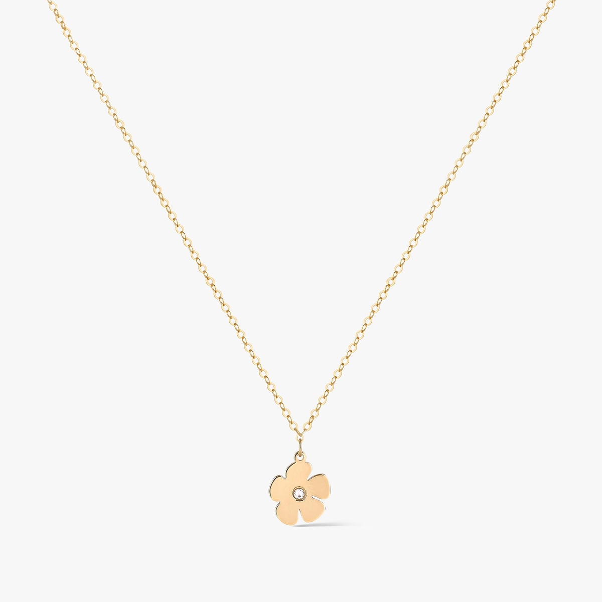 Naszyjnik złoty z kwiatuszkiem