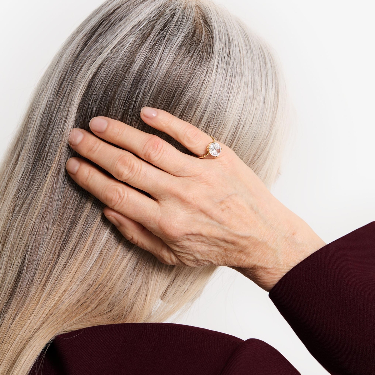 Pierścionek złoty z cyrkonią