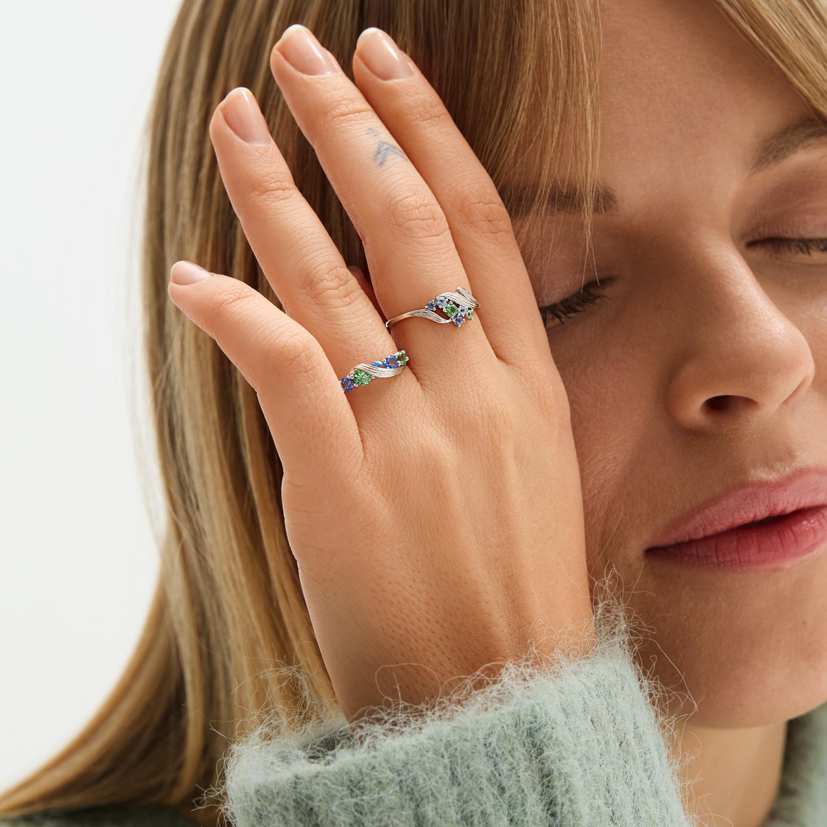 Pierścionek srebrny KOI