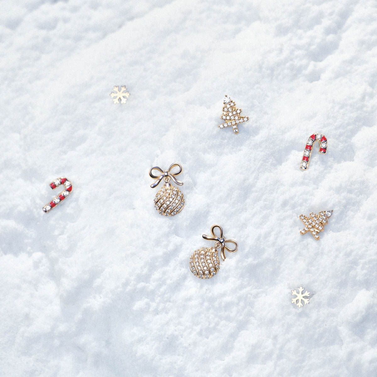 Kolczyki złote bombki z cyrkoniami Holy