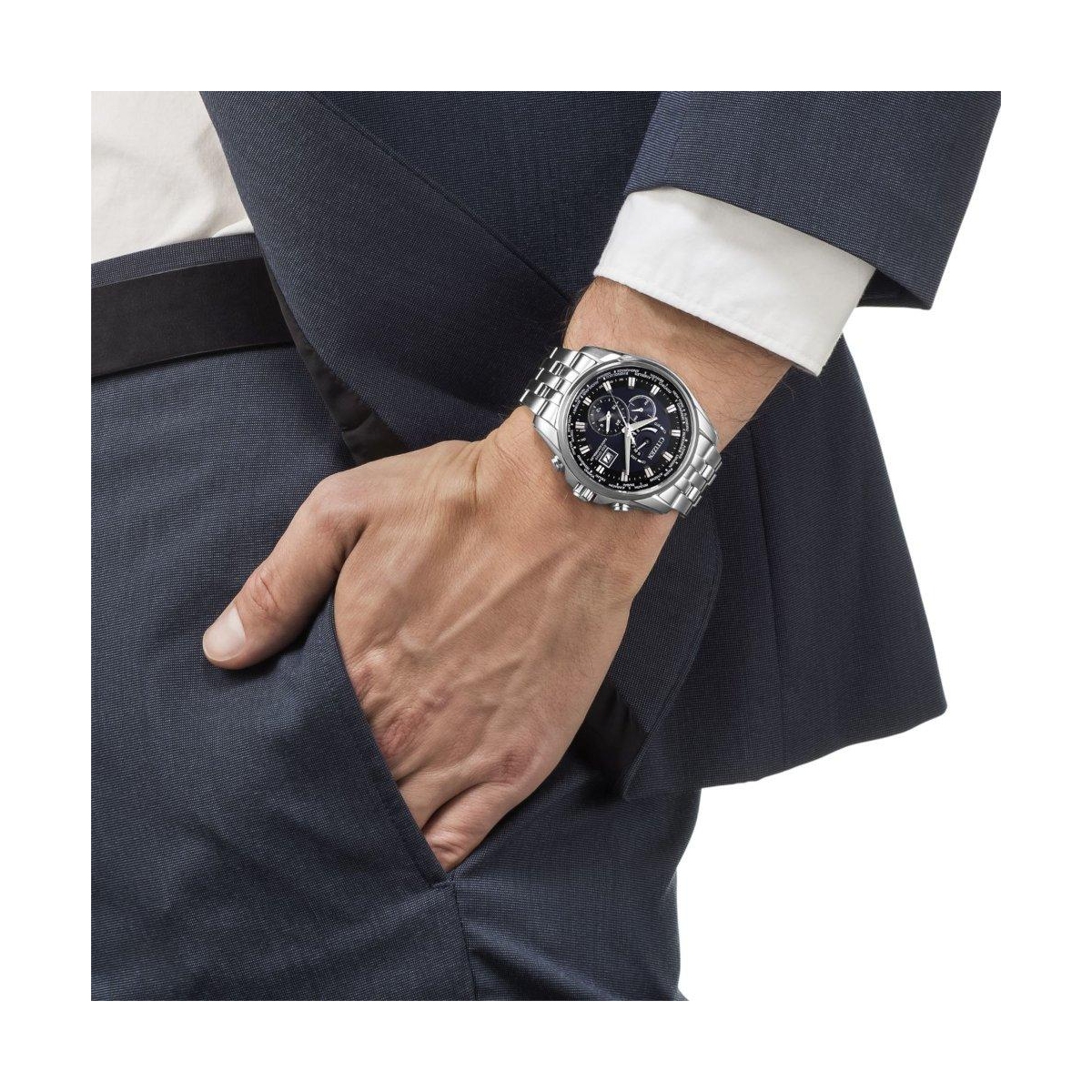 ZEGAREK CITIZEN ECO-DRIVE RADIO CONTROLLED DUAL TIME