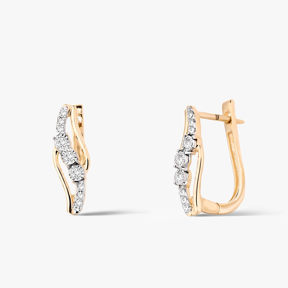 Kolczyki złote z diamentami