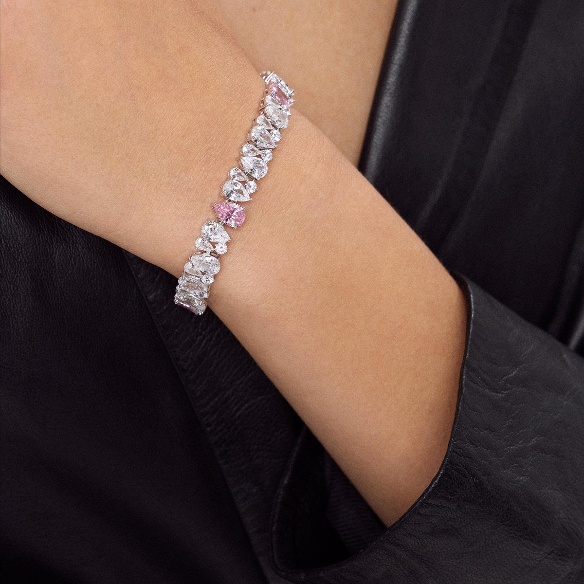 Bransoleta srebrna z cyrkoniami Ceremonials