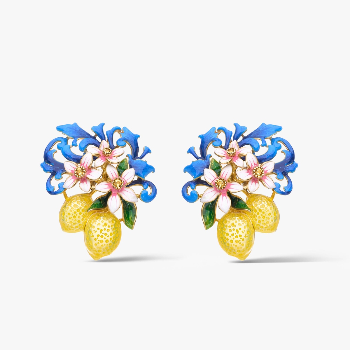 Kolczyki srebrne Kwiaty Nocy Cytrusy