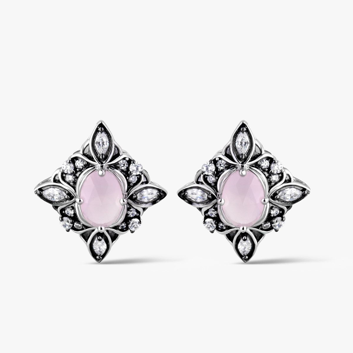 Kolczyki srebrne Royal Star