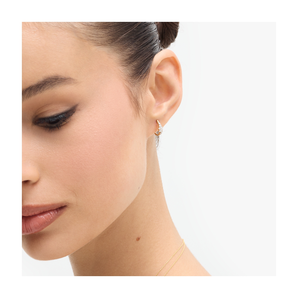 Kolczyki złote z diamentami Galaktyka