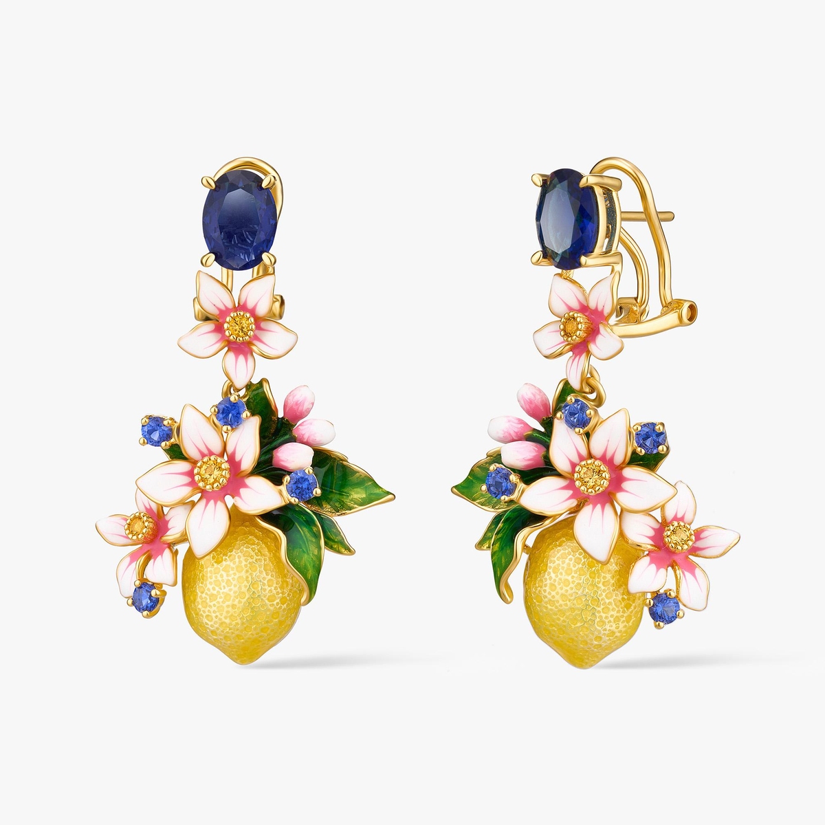 Kolczyki srebrne Kwiaty Nocy Cytrusy