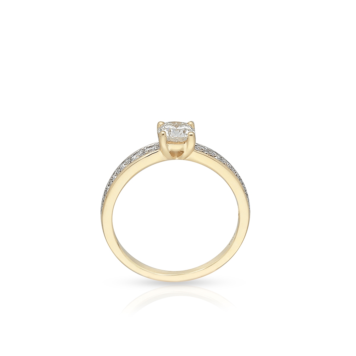 Pierścionek zaręczynowy złoty Szczęśliwy