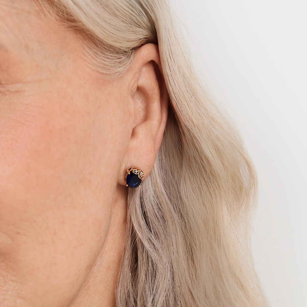 Kolczyki złote Kwiaty Nocy Borówka