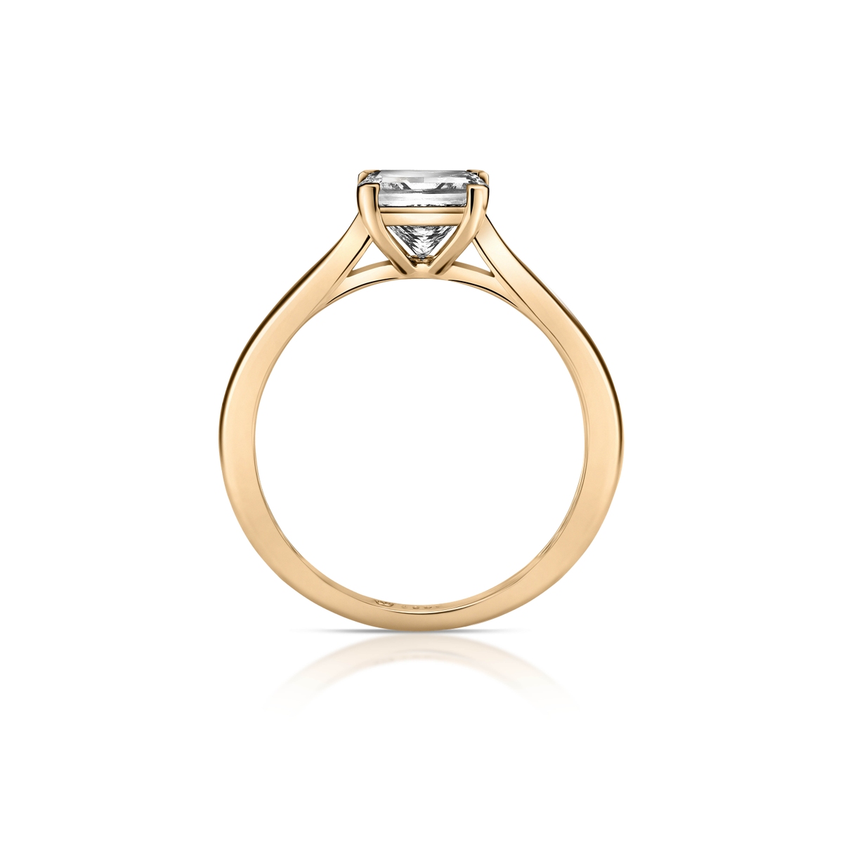 Pierścionek zaręczynowy złoty Niezwykły