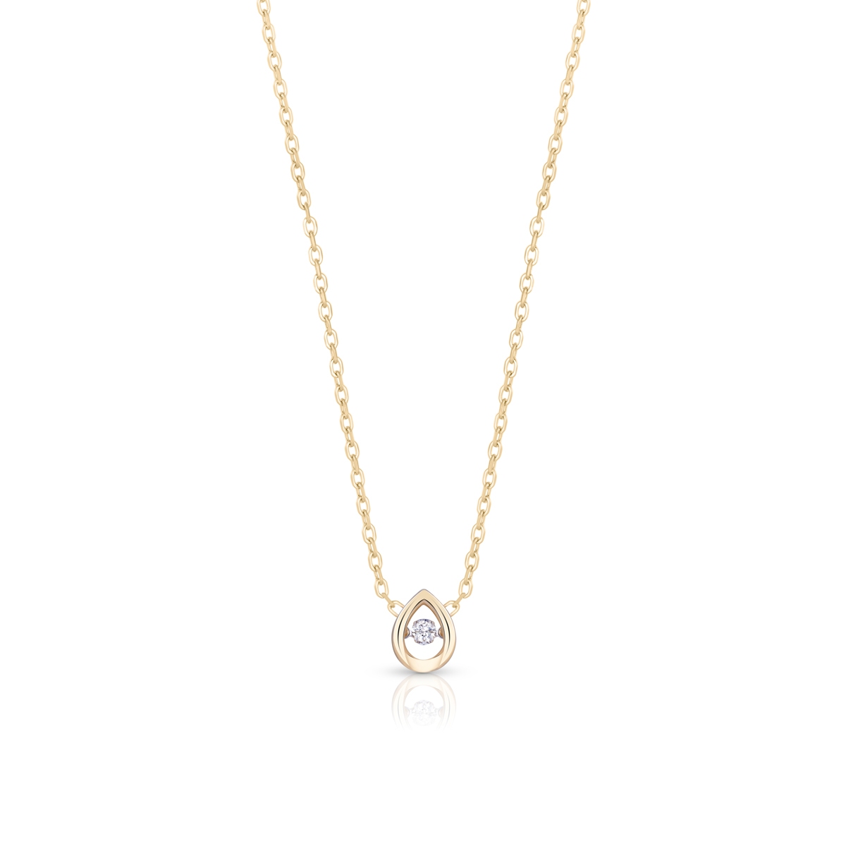 Wisiorek złoty łezka z brylantem