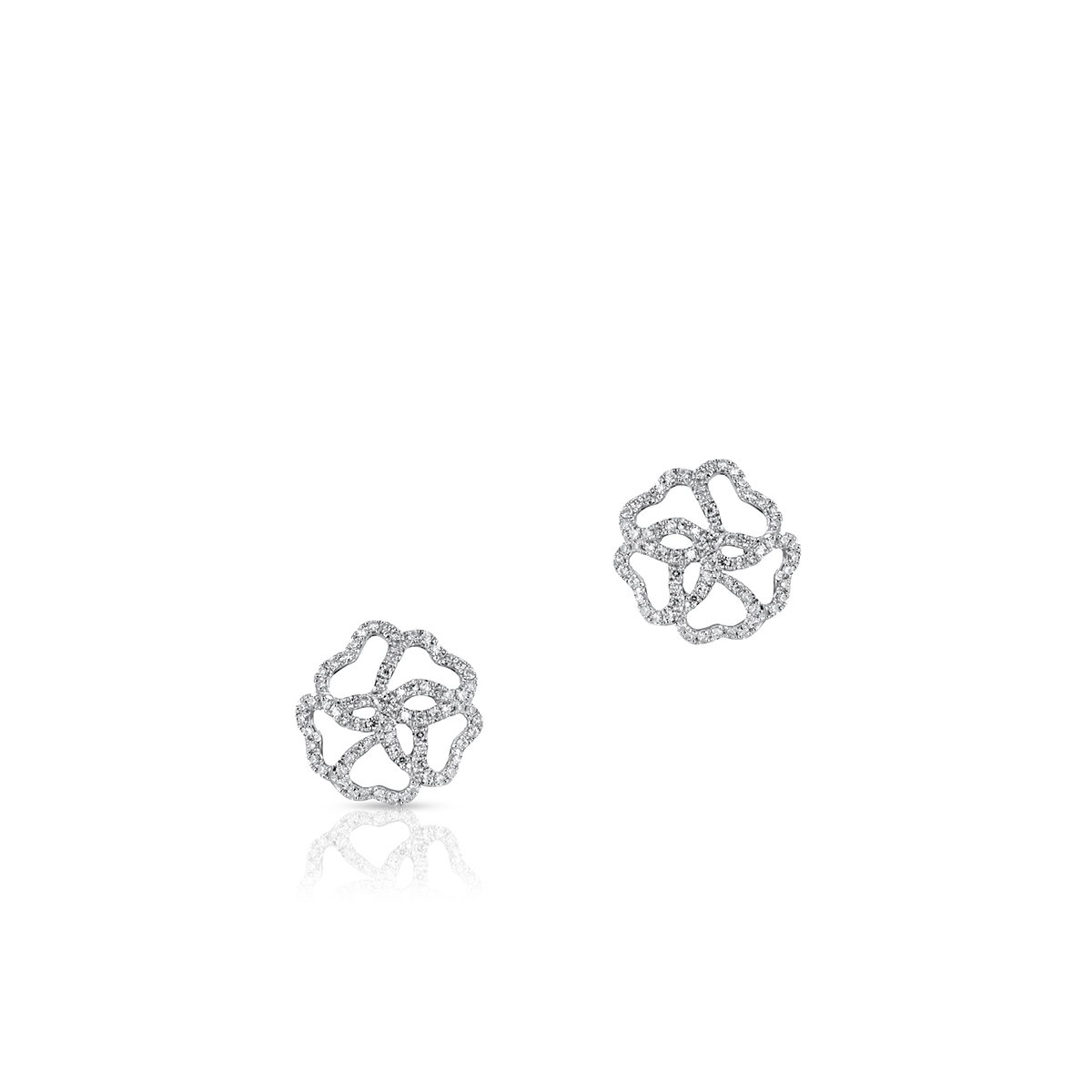 Kolczyki białe złoto z diamentami