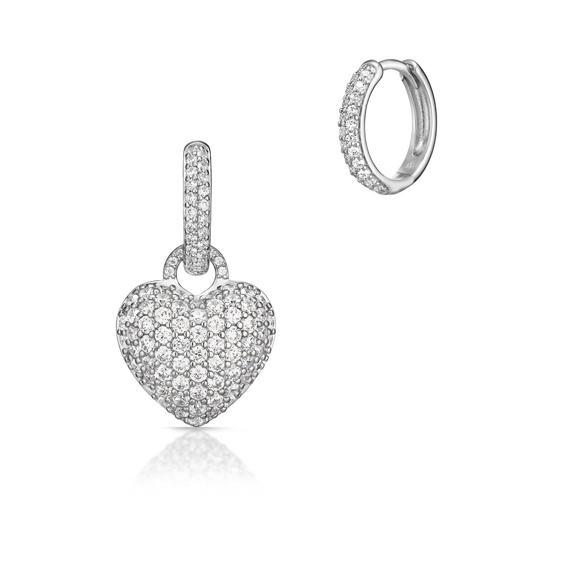 Kolczyki srebrne z cyrkoniami Emblems