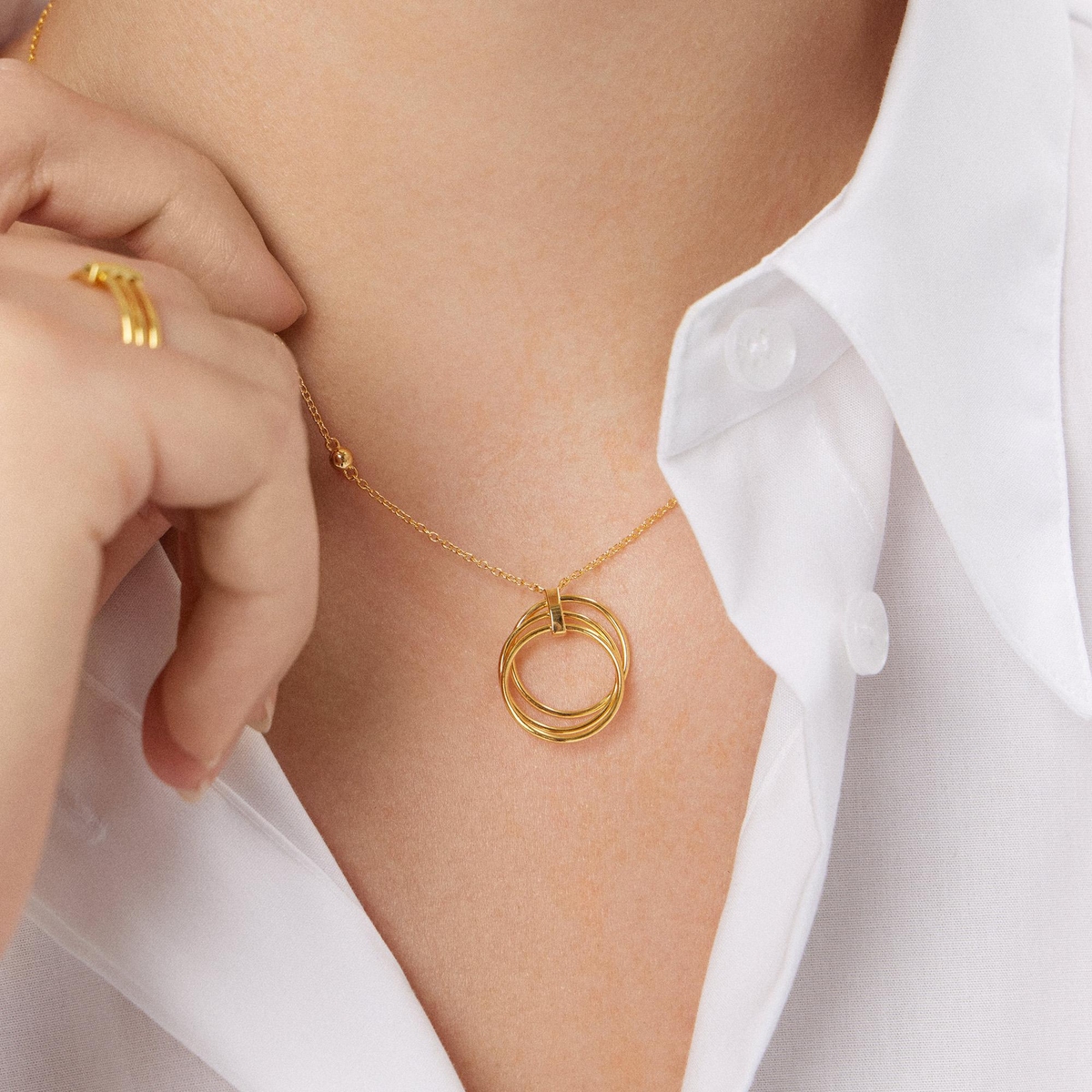 Naszyjnik srebrny pozłacany