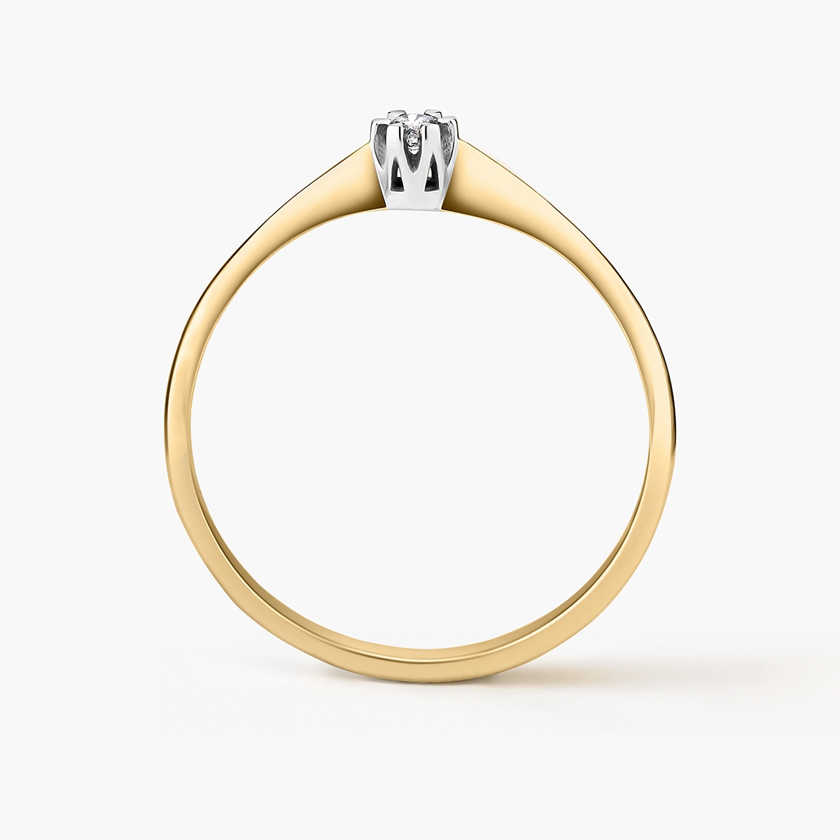 Pierścionek zaręczynowy złoty Jedyny