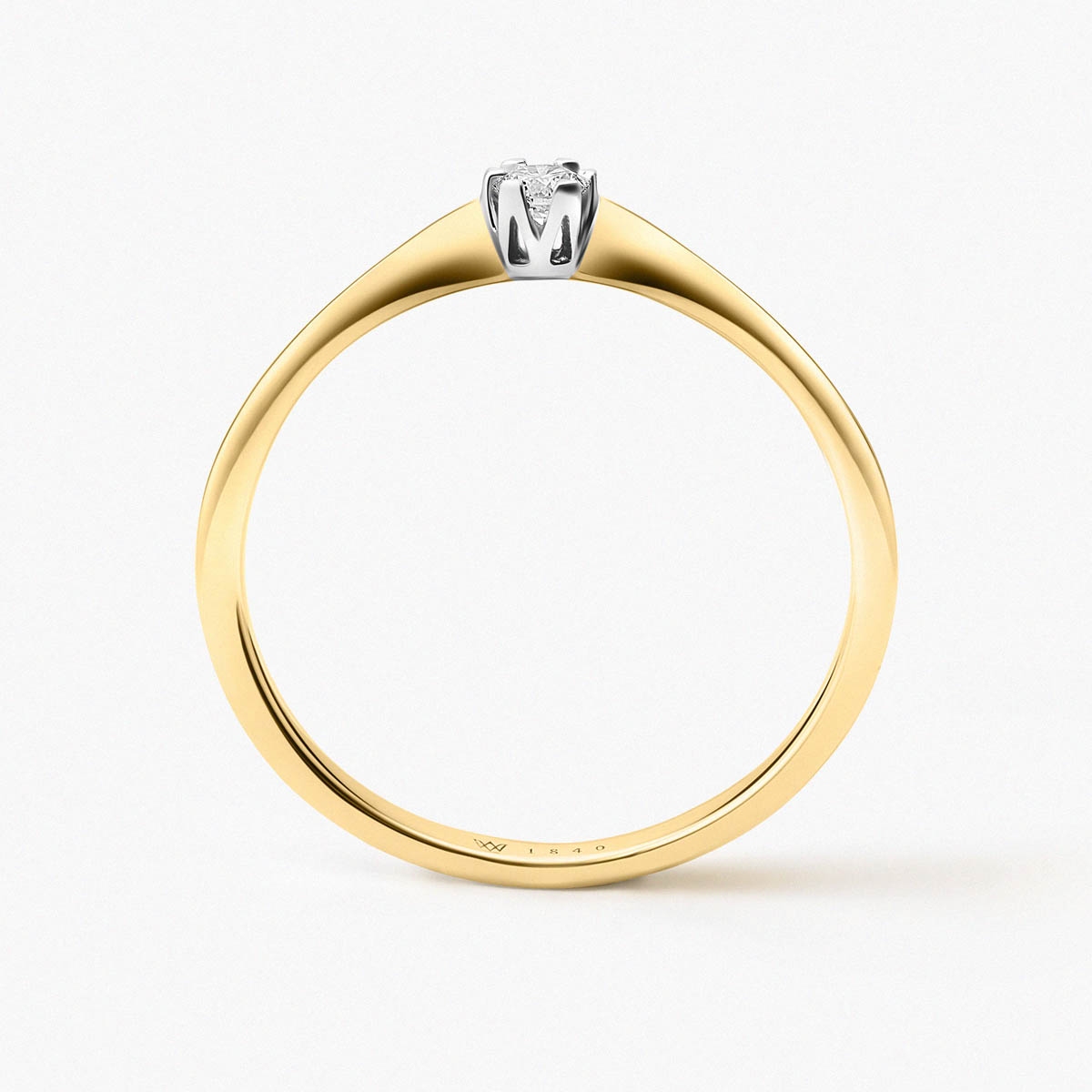 Pierścionek złoty zaręczynowy Jedyny