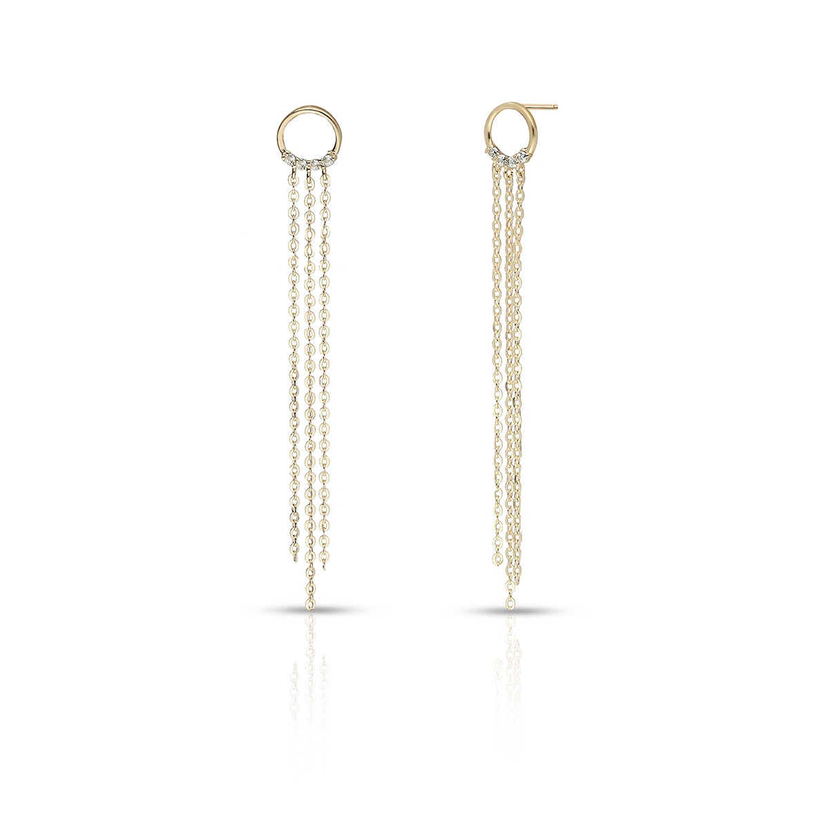 Kolczyki złote z cyrkoniami