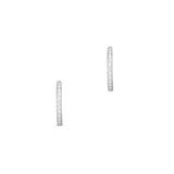 Kolczyki kółka białe złoto z cyrkoniami