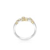 Pierścionek złoty bicolor z brylantami