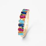 Pierścionek srebrny z kolorowymi kamieniami