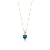Wisiorek złoty topaz london blue