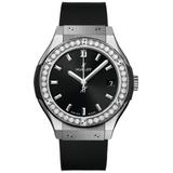 ZEGAREK HUBLOT CLASSIC FUSION TITANIUM DIAMONDS