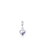 Zawieszka srebrna z kolorowym sercem Lovely Beads