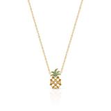 Naszyjnik srebrny pozłacany ananas