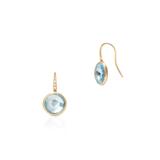 Kolczyki złote blue topaz i brylanty MARCO BICEGO