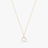 Wisiorek srebrny pozłacane kółko z cyrkoniami