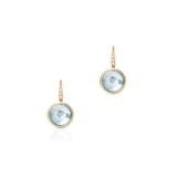 Kolczyki złote blue topaz i brylanty MARCO BICEGO