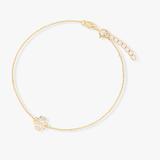 Złota bransoletka z motywem koniczyny