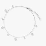 Bransoleta srebrna na nogę