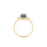 Pierścionek złoty blue topaz