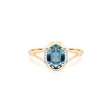 Pierścionek złoty blue topaz