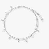 Bransoleta srebrna na nogę