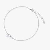 Bransoleta srebrna z perłami