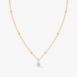 Naszyjnik srebrny pozłacany z cyrkonią