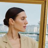 Kolczyki złote z rodolitem Royal Star