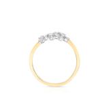 Pierścionek złoty bicolor z brylantami