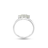 Pierścionek białe złoto z diamentami