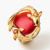 Pierścionek srebrny KOI