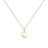 Naszyjnik srebrny okrąg z perłą