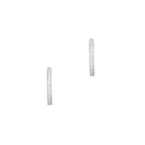 Kolczyki kółka białe złoto z cyrkoniami