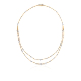 Naszyjnik złoty bicolor z brylantami