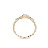 Pierścionek złoty z diamentami Galaktyka