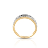 Pierścionek złoty z brylantami i diamentami