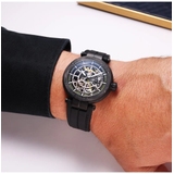 ZEGAREK HERBELIN NEWPORT CARBON TITANIUM AUTOMATIC SKELETON