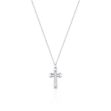 Naszyjnik srebrny krzyżyk z cyrkoniami