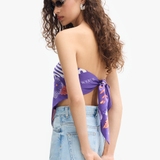 Chusta jedwabna Kwiaty Nocy Bratki